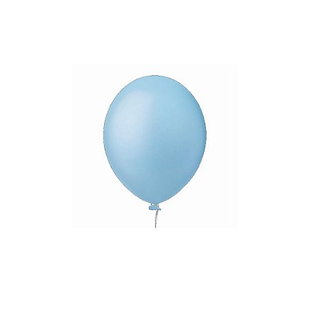 Balão Happy Day Azul Claro Candy 9" Bexiga Decoração 50unid