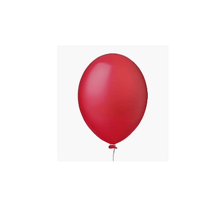 Balão Happy Day Vermelho Paixão 9" Bexiga Decoração 50unid