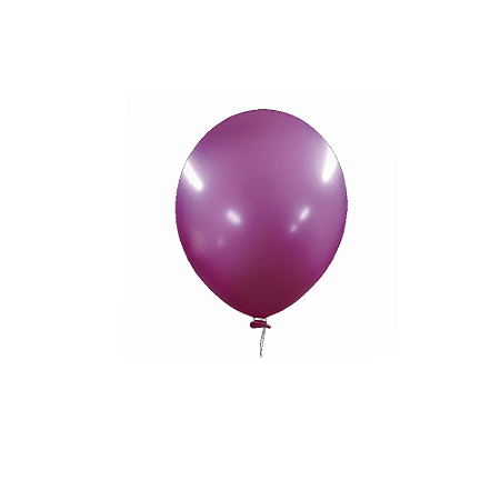 Balão Happy Day Aluminio Fucsia 9" Bexiga 25unid