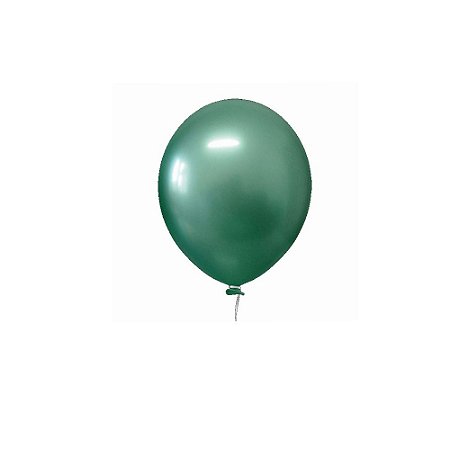 Balão Happy Day Prime Aluminio Verde 9" Bexiga 25unid