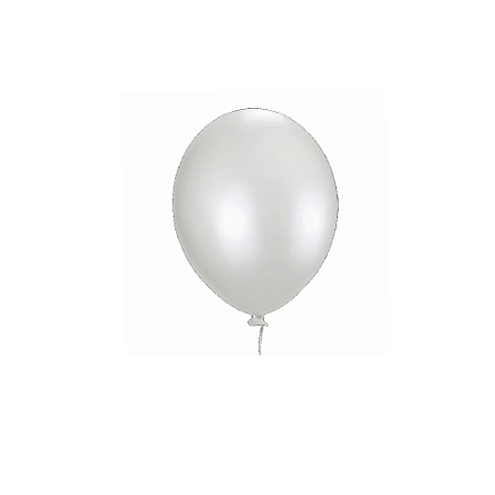Balão Happy Day Perolado Branco 9" Bexiga 25unid Decoração