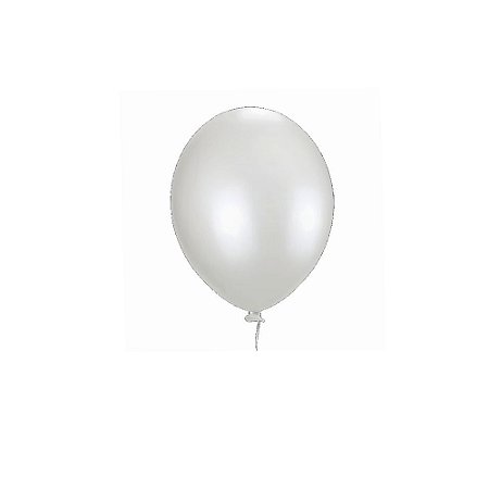 Balão Happy Day Perolado Branco 9" Bexiga 25unid Decoração