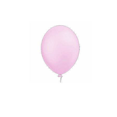 Balão Happy Day Perolado Rosa Bebê 9" Bexiga 25unid Decorar