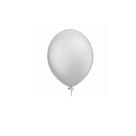 Balão Happy Day Perolado Prata 8" Bexiga 25unid Decoração