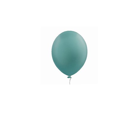 Balão Happy Day Liso Azul Tiffany 5" Bexiga Decoração 50unid