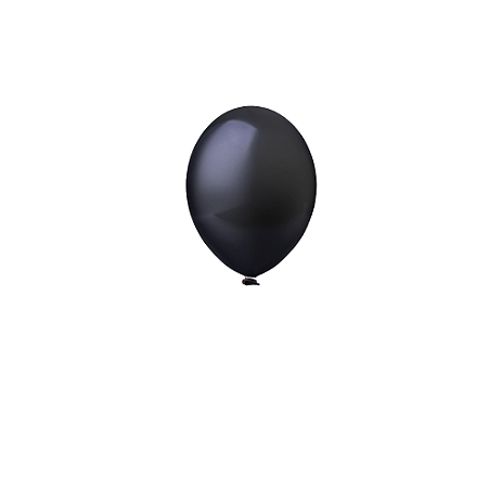 Balão Happy Day Liso Preto 5" Bexiga Decoração 50unid