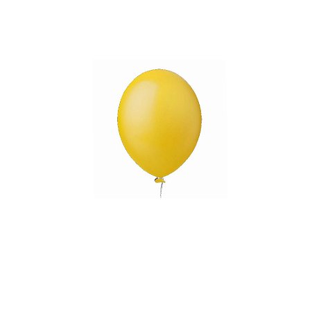 Balão Happy Day Liso Amarelo 5" Bexiga Decoração 50unid