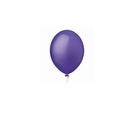 Balão Happy Day Liso Violeta 5" Bexiga Decoração 50unid