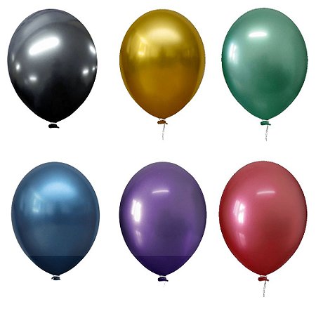 Balão Happy Day  Aluminio Cores Sortidas 5" Bexiga 25un