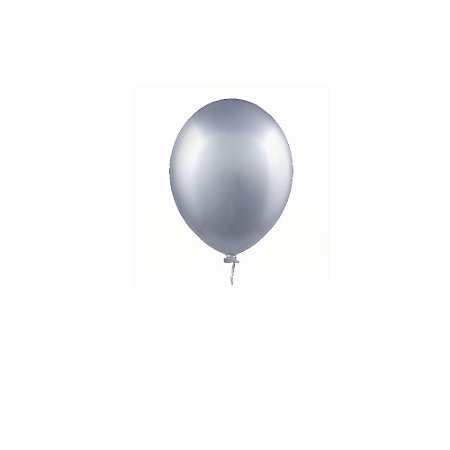 Balão Happy Day Aluminio Natural Prata 5" Bexiga 25unid
