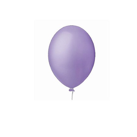 Balão Happy Day Liso Lilás 9" Bexiga Decoração 50unid