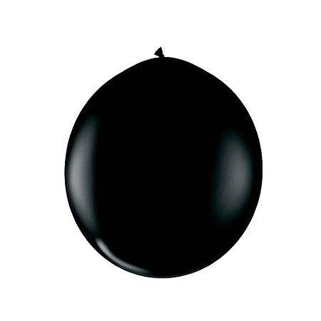 Balão Fat Ball 25" Liso Preto Pic Pic Bexiga Brincar Decorar