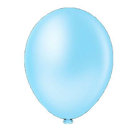 Balão Pic Pic 16" Azul Claro Liso 12un  Bexiga Decoração