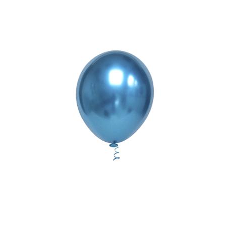 Balão Pic Pic 09" Platino Azul 25un Redondo Bexiga