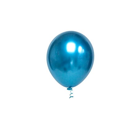 Balão Pic Pic 09" Platino Azul 25un Redondo Bexiga