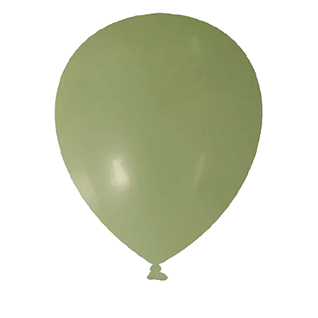 Balão Happy Day Verde Eucalipto 16" Bexiga Decoração 10unid