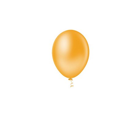 Balão Pic Pic Liso Amarelo Papaya 5" Bexiga Decoração 50unid
