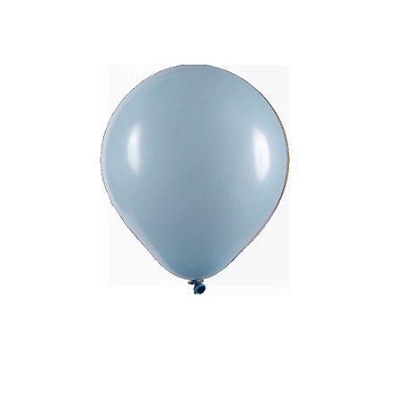 Balão Art-Latex 9" Azul Claro Bexiga Redondo Decoração 50un