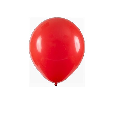 Balão Art-Latex 9" Vermelho Bexiga Redondo Decoração 50un