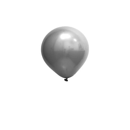 Balão Art - Látex Metalizado Prata 8" Bexiga Decoração 50un