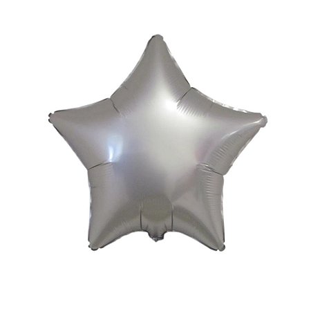 Balão Estrela 20" 50cm Cromado Platinum Metalizado Decoração