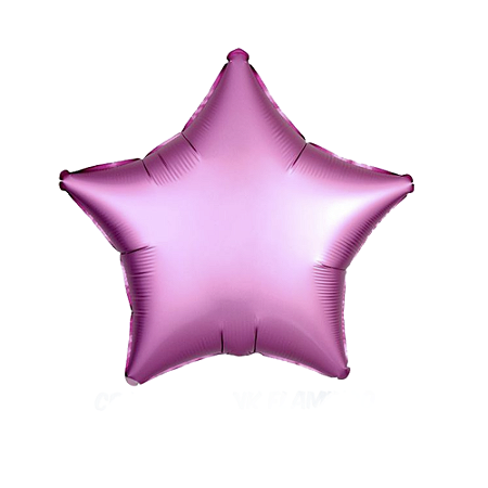 Balão Estrela 20" 50cm Cromado Pink Flamingo Metalizado