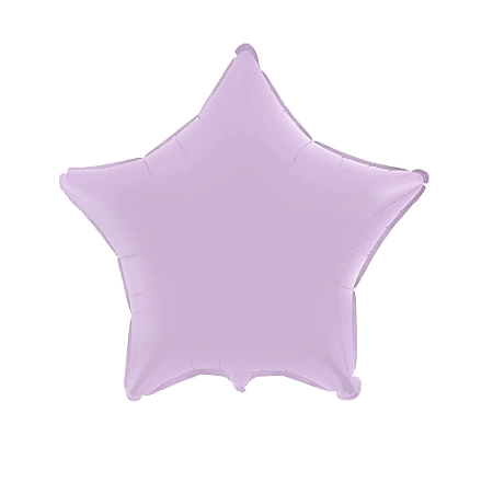 Balão Estrela 20" 50cm Liso Lilás Baby Metalizado Decoração
