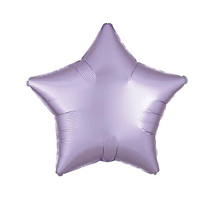 Balão Estrela 20" 50cm Cromada Lilás Pastel Metalizado Decoração