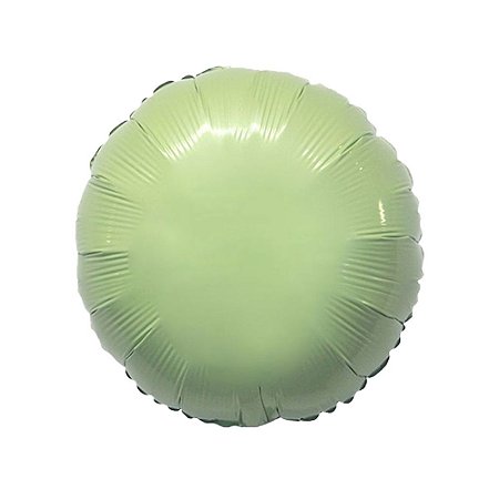 Balão Redondo 20" 50cm Verde Baby Metalizado