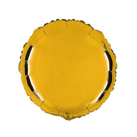 Balão Redondo 20" 50cm Ouro Metalizado Decoração