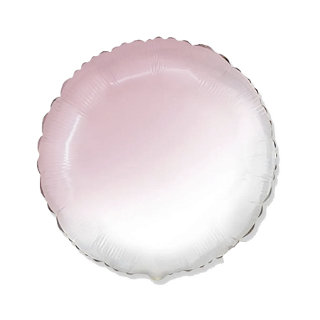 Balão Redondo 20" 50cm Gradient Baby Pink Metalizado