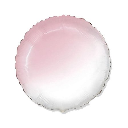 Balão Redondo 20" 50cm Gradient Baby Pink Metalizado