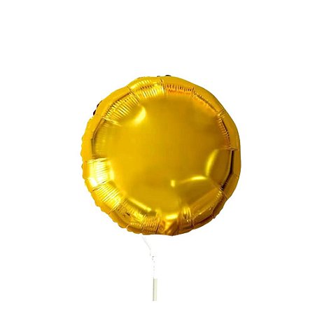 Balão Redondo 9" 23cm Ouro Dourado Metalizado