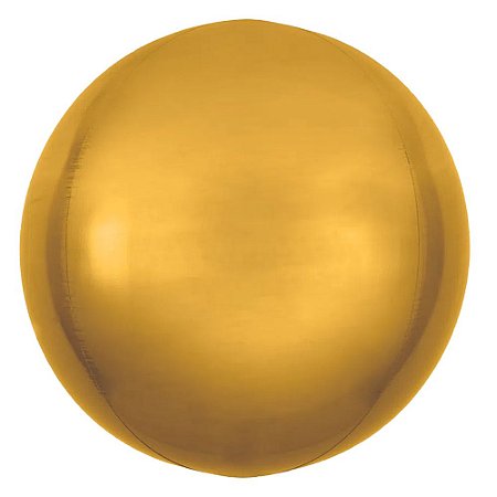 Balão Bolha Bubble 24" 60cm Liso Ouro Cromus