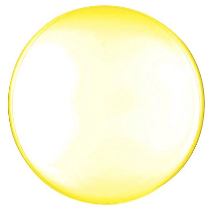 Balão Bolha Bubble 24" 60cm Transparente Amarelo Cromus