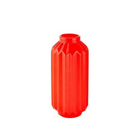 Vaso Elegance De Plástico Decorativo 18Cm Vermelho