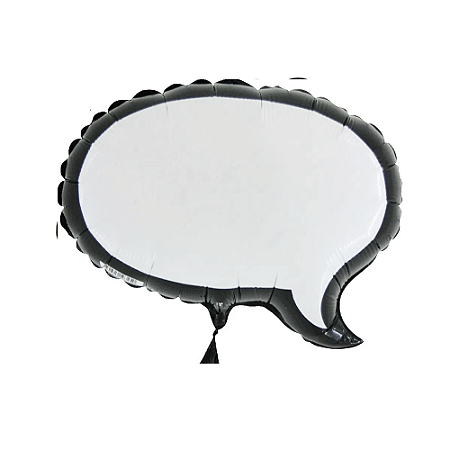 Balão Metalizado Balão De Conversa 70cm Decoração