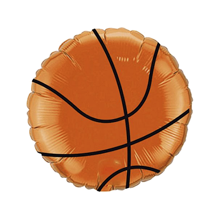 Balão Bola De Basquete Esportes 20" 50cm Metalizado Decoração