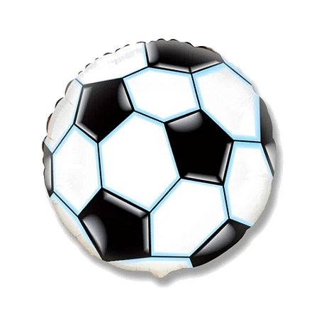 Balão Bola De Futebol Esportes 20" 50cm Metalizado Decoração