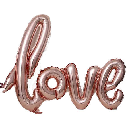Balão Love Rose Gold 39,5"x26,6" 100,4 cm Metalizado Decoração