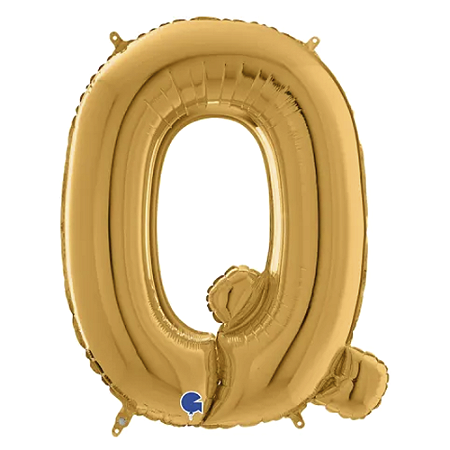 Letra Q Maiúscula 26" 66CM Dourado Metalizado Decorativo