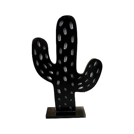 Display Mdf Cacto Preto E Branco Decorativo Festa Junina