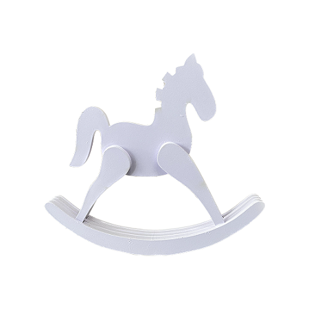 Cavalinho De Balanço MDF Lilás Decorativo Chá De Bebê