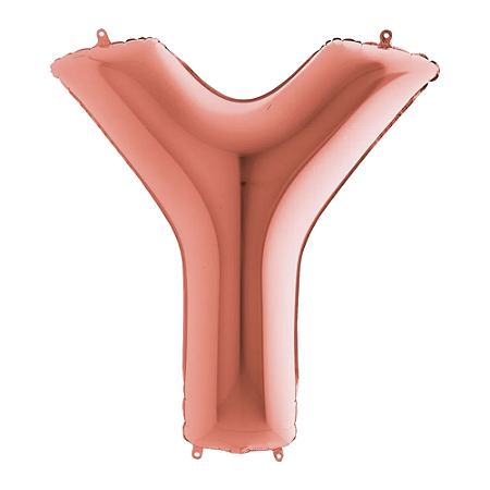 Letra Y Maiúscula 26" 66CM Rose Gold Metalizado Decorativo