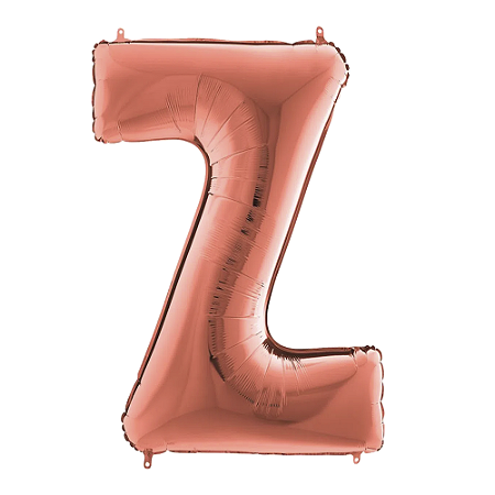 Letra Z Maiúscula 26" 66CM Rose Gold Metalizado Decorativo