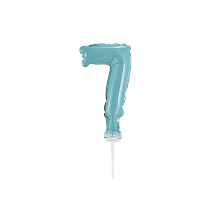 Número 7 Topper De Bolo Balão 5" Tifany Metalizado 12CM