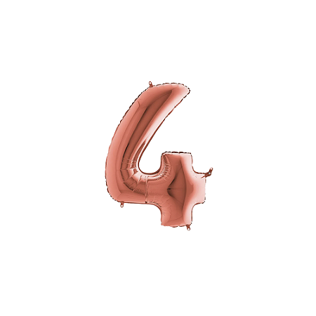 Número 4 14" 36cm Rose Gold Metalizado Decorar