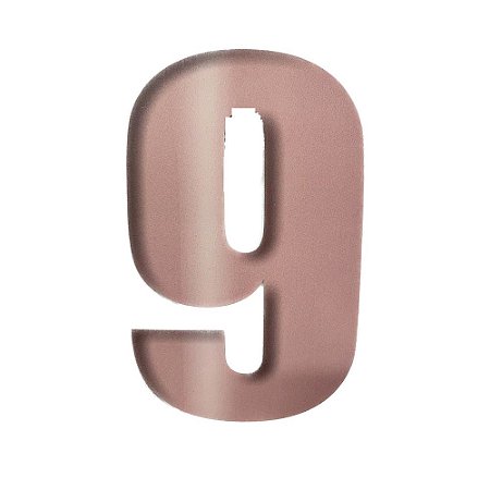 Número 9 Balão Metalizado Rose Gold 16" 40Cm Decorativo 3Guris