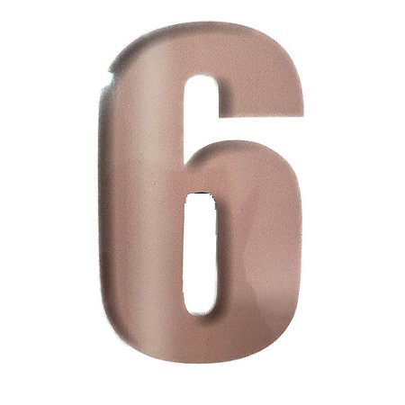 Número 6 Balão Metalizado Rose Gold 70Cm Decorativo 3Guris