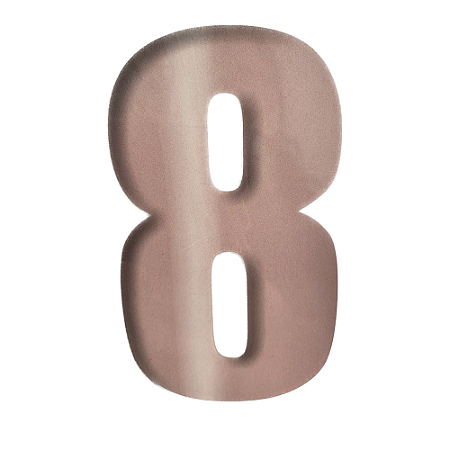 Número 8 Balão Metalizado Rose Gold 70Cm Decorativo 3Guris